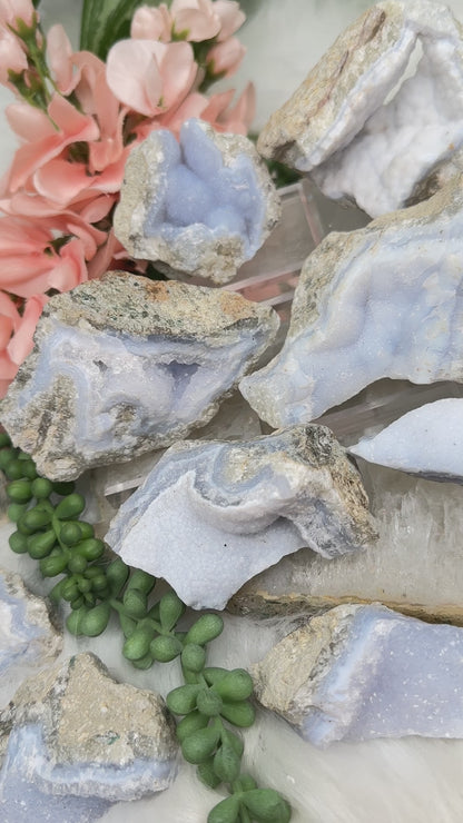 Blue Holly Agate Clusters