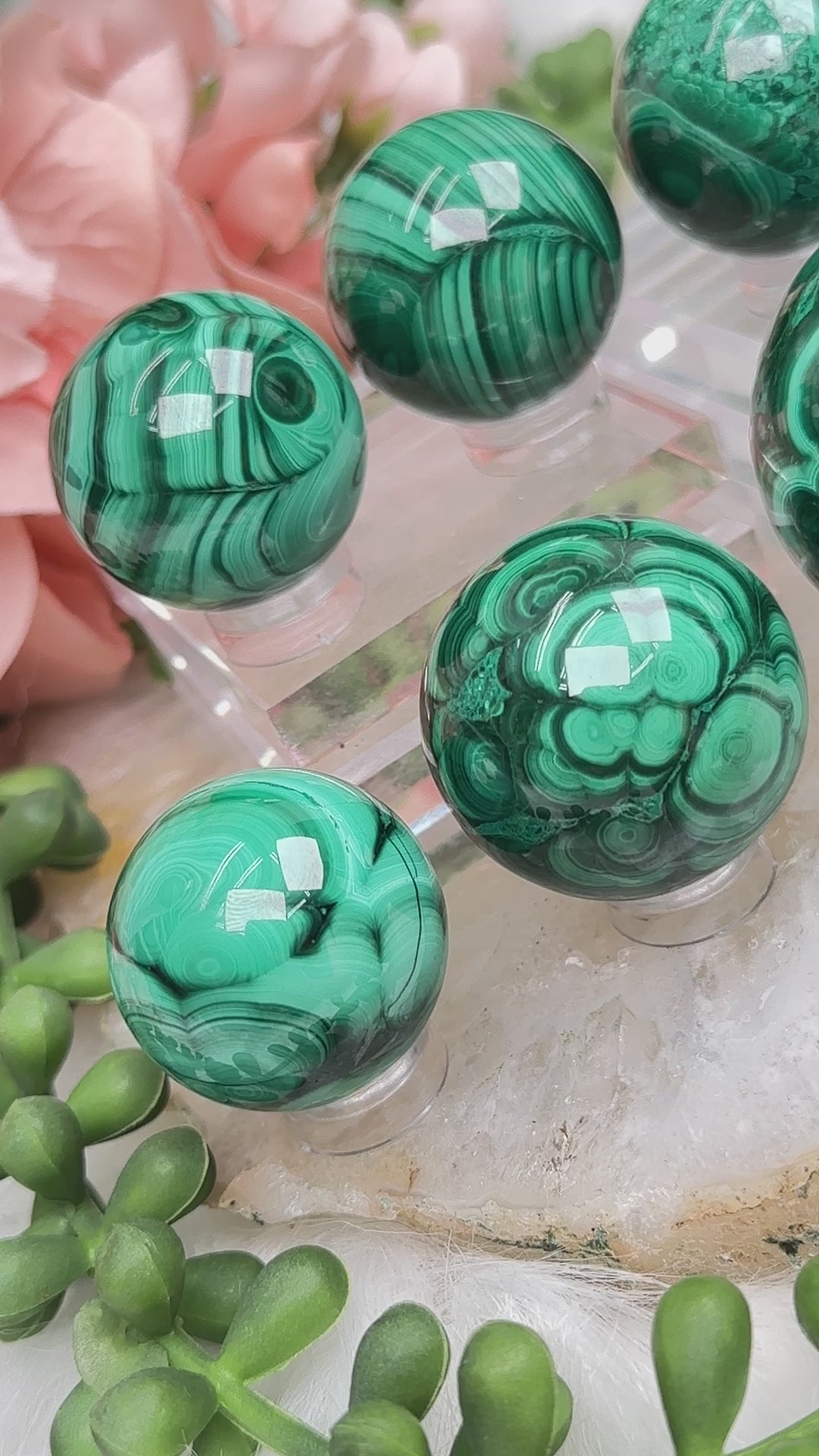 malachite-spheres