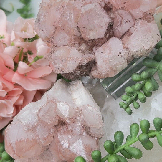 pink-lithium-quartz-clusters