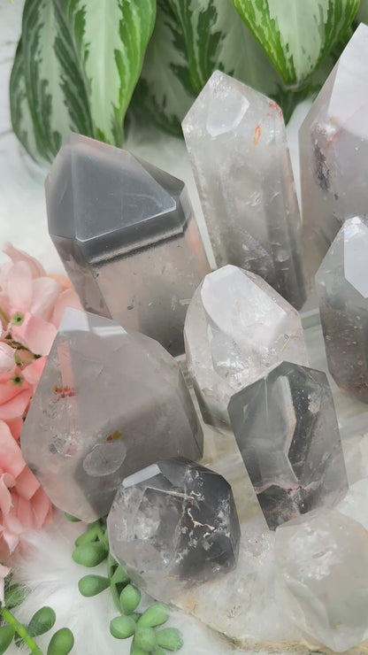 Gray Lithium Quartz Points