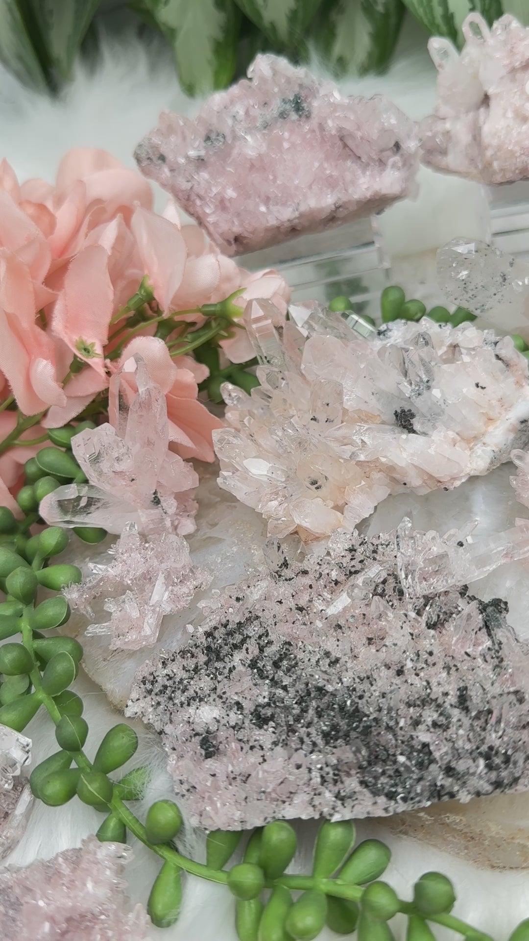 pink-green-colombian-quartz-clusters