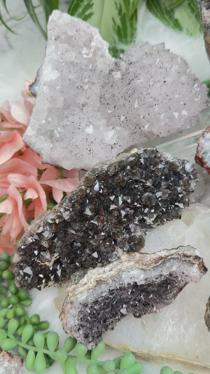 Morocco Goethite Quartz Clusters