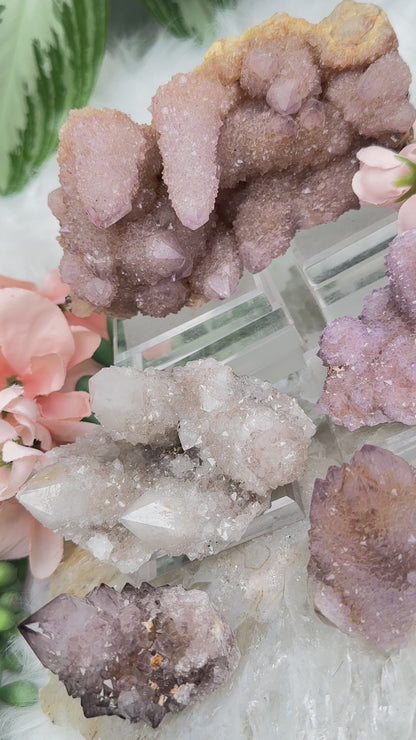 Colorful Spirit Quartz Clusters