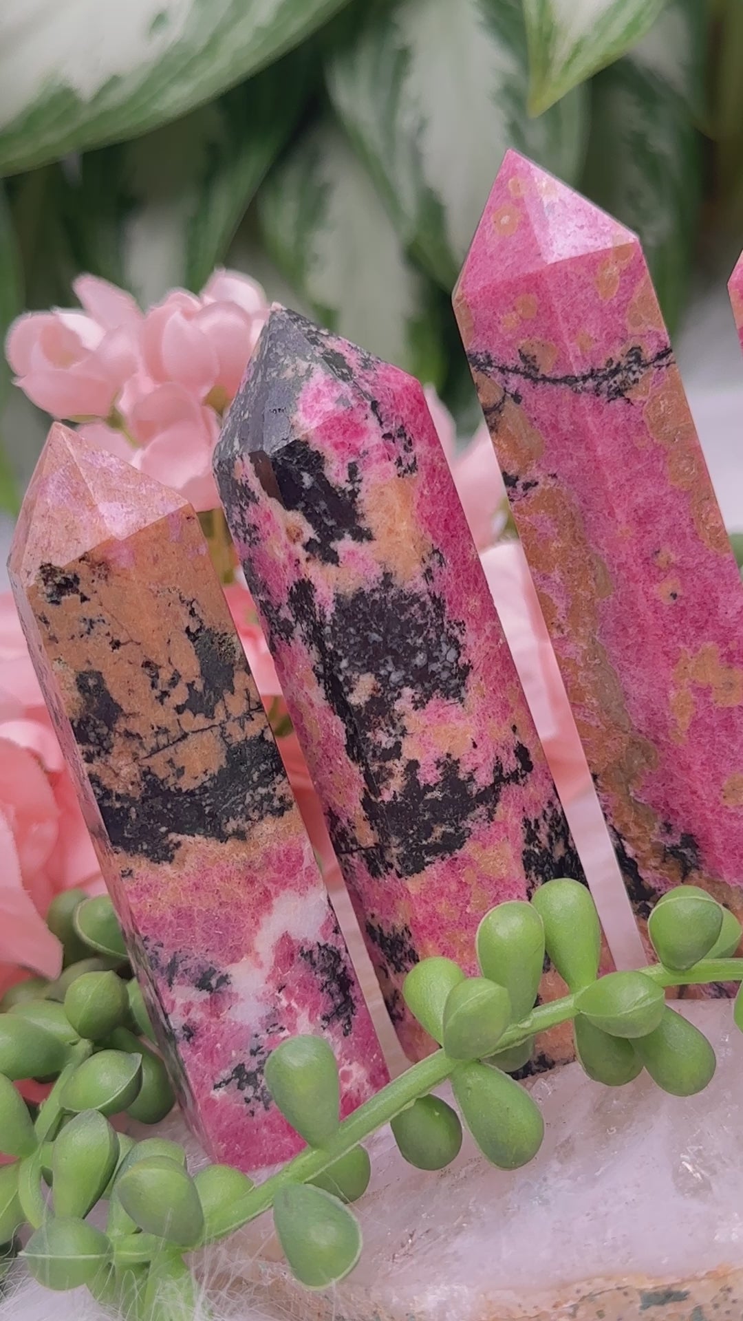 orange-pink-rhodonite-points