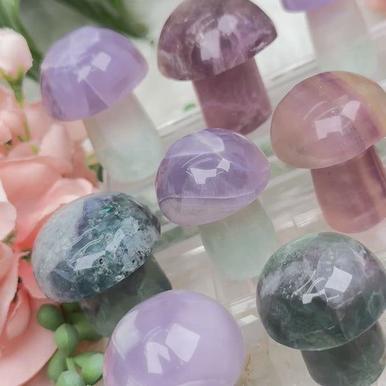 fluorite-crystal-mushrooms
