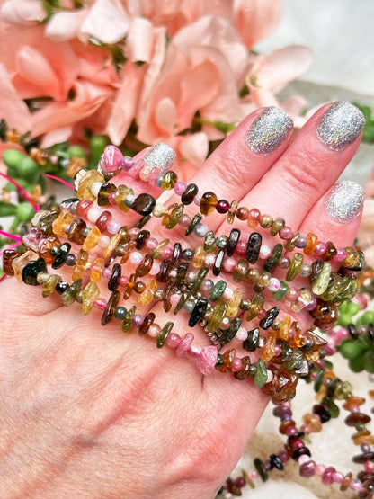 rainbow-tourmaline-bracelet-chip-round-bead