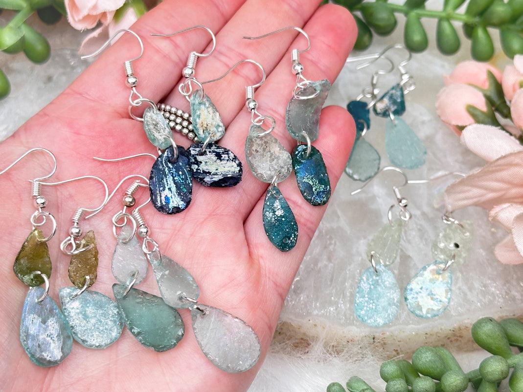 roman-glass-pendant-earrings