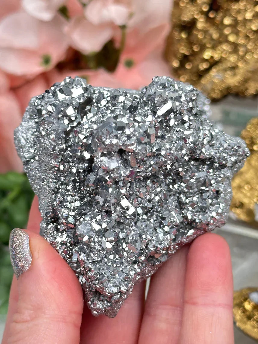 silver-aura-quartz-cluster