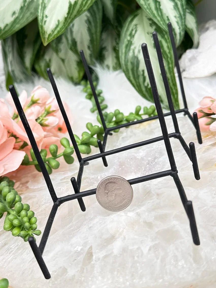 Black Metal Stand for Crystals