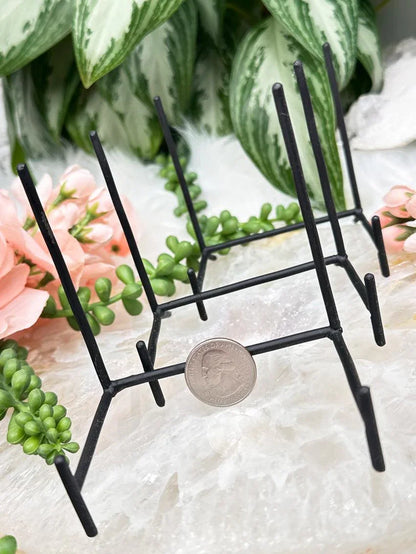 Black Metal Stand for Crystals