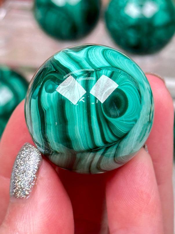 small-green-malachite-sphere