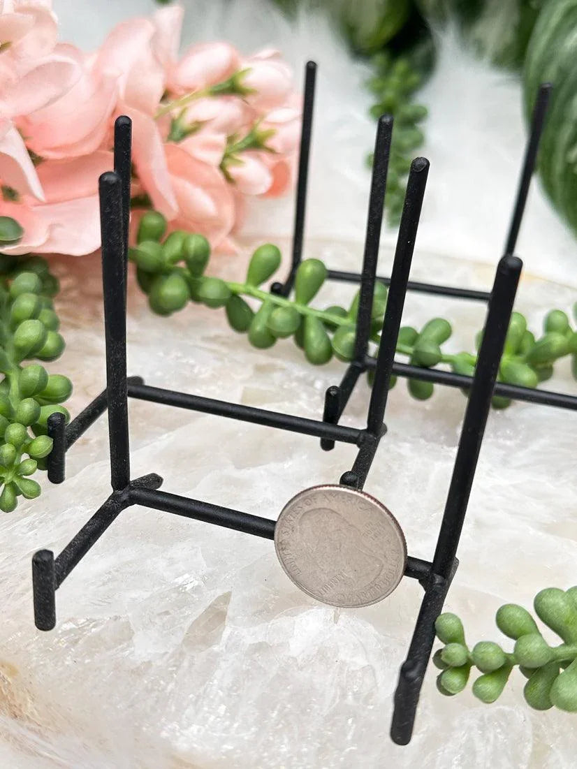 Black Metal Stand for Crystals