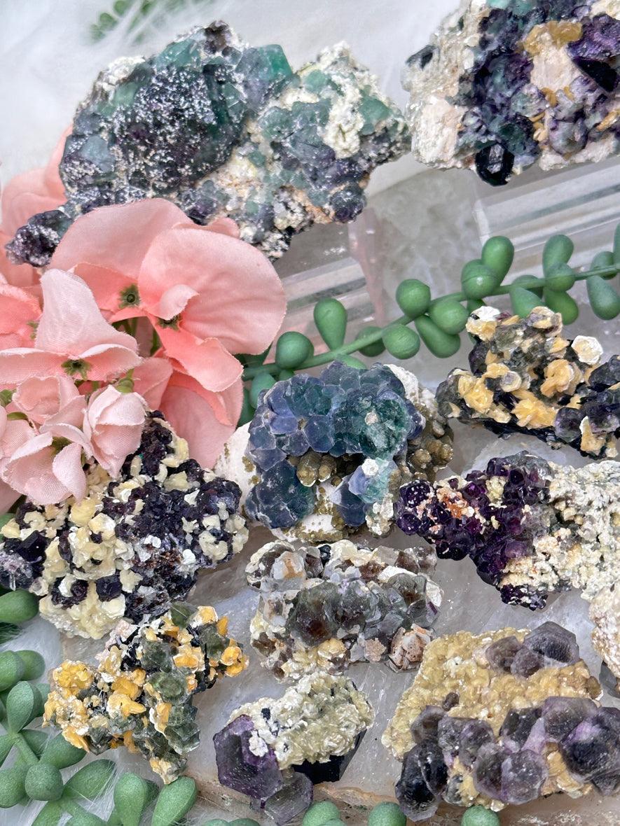 small-namibia-fluorite-clusters