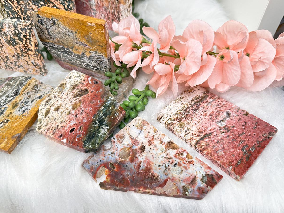 Colorful Ocean Jasper Slices