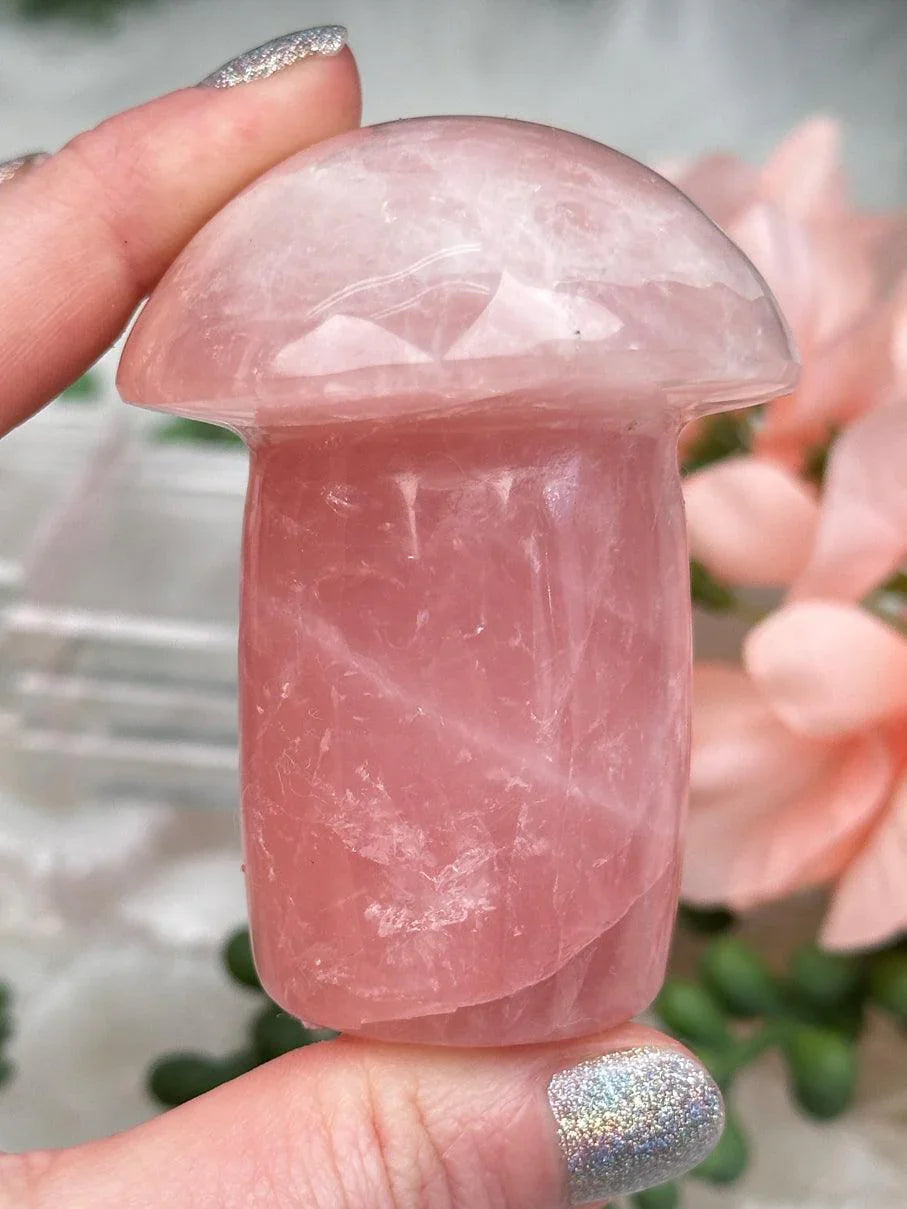 Rose Quartz Mushrooms