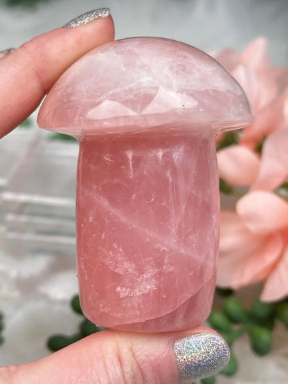 Rose Quartz Mushrooms