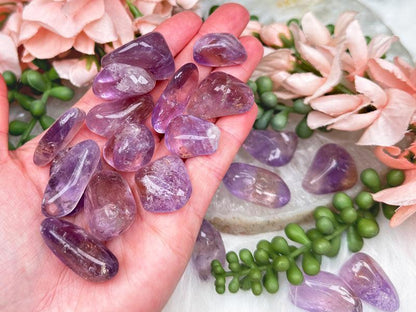 Tumbled Ametrine (Amethyst & Citrine)