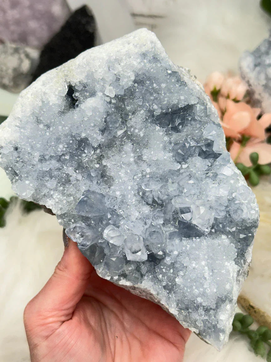 Blue Celestite Clusters