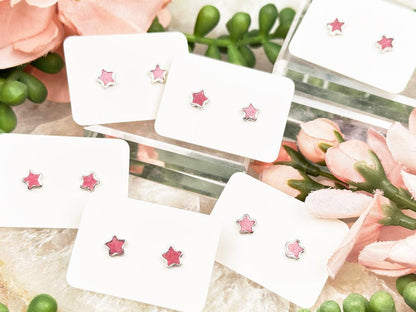 star-shaped-pink-thulite-earrings