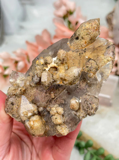 tan-lodolite-quartz-cluster