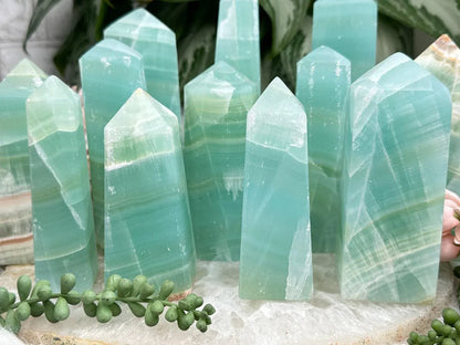 teal-calcite-points-for-sale