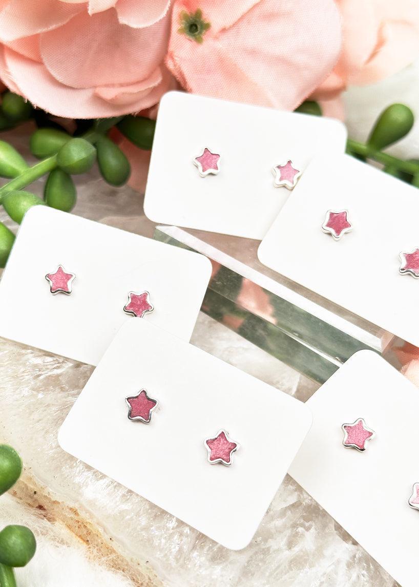 thulite-star-earrings