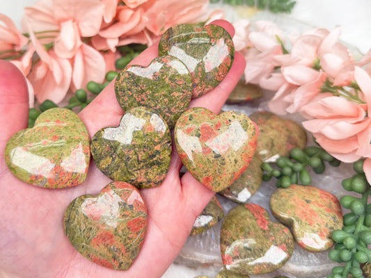 unakaite-jasper-hearts