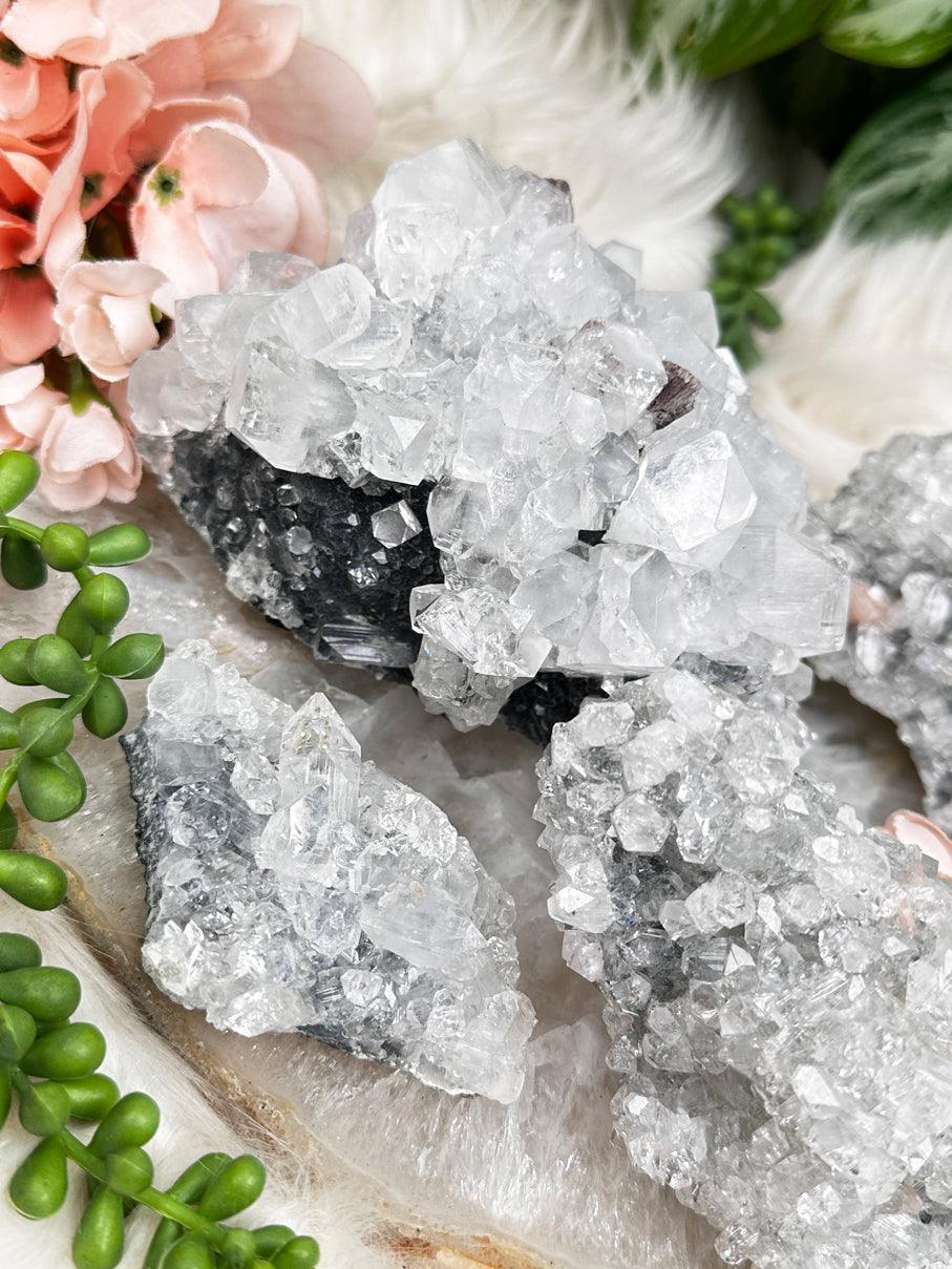 white-and-black-apophyllite-clusters