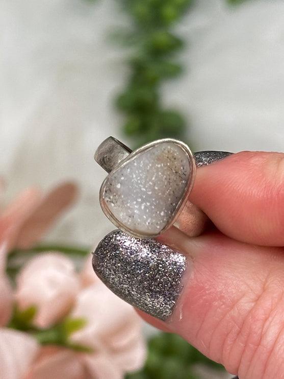 white-druzy-ring