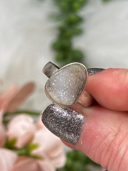 white-druzy-ring