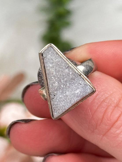 white-tan-druzy-ring