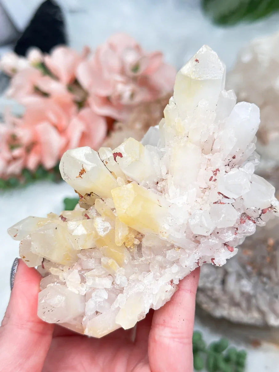 yellow-iron-pink-quartz-cluster