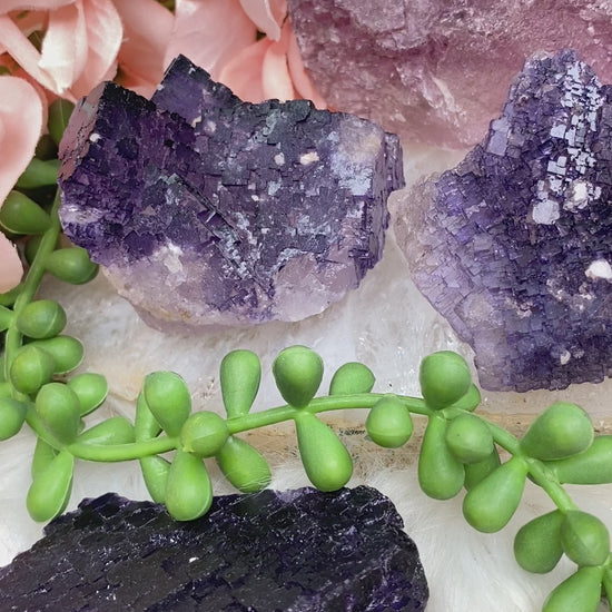 purple-pink-fluorite-clusters