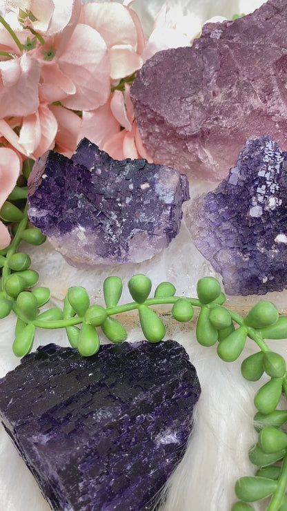 purple-pink-fluorite-clusters