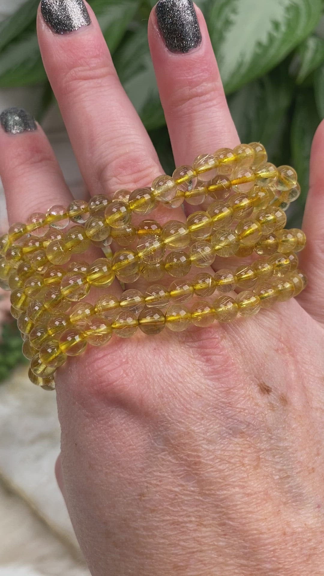 Gold-Rutile-Quartz-Bracelet-6mm-Bead-Video