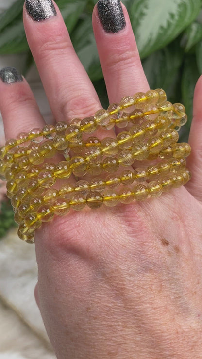 Gold-Rutile-Quartz-Bracelet-6mm-Bead-Video