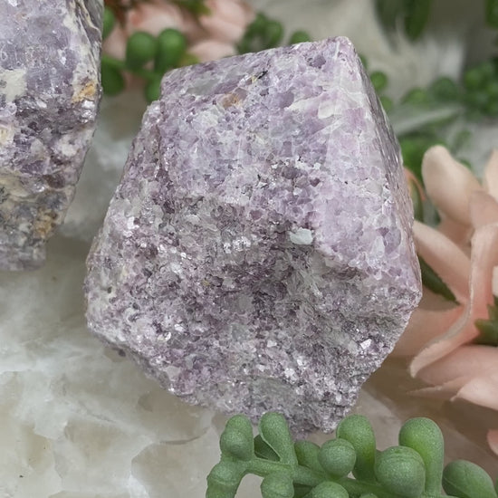 Semi-Polished-Lepidolite-Points