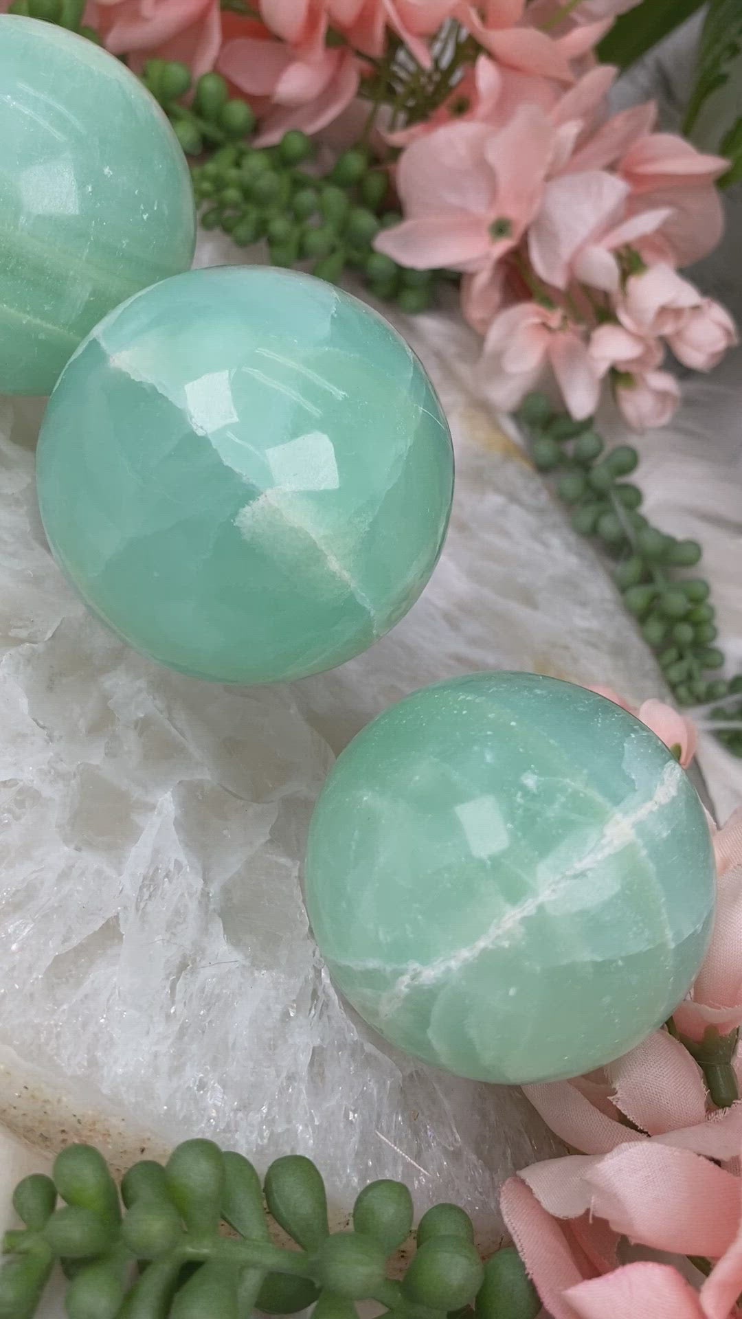 Small-Teal-Calcite-Spheres