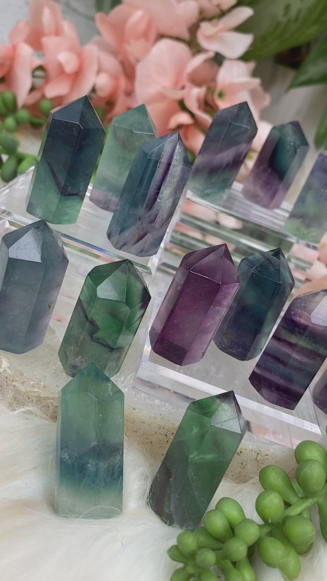 Mini-Rainbow-Fluorite-Points-Video
