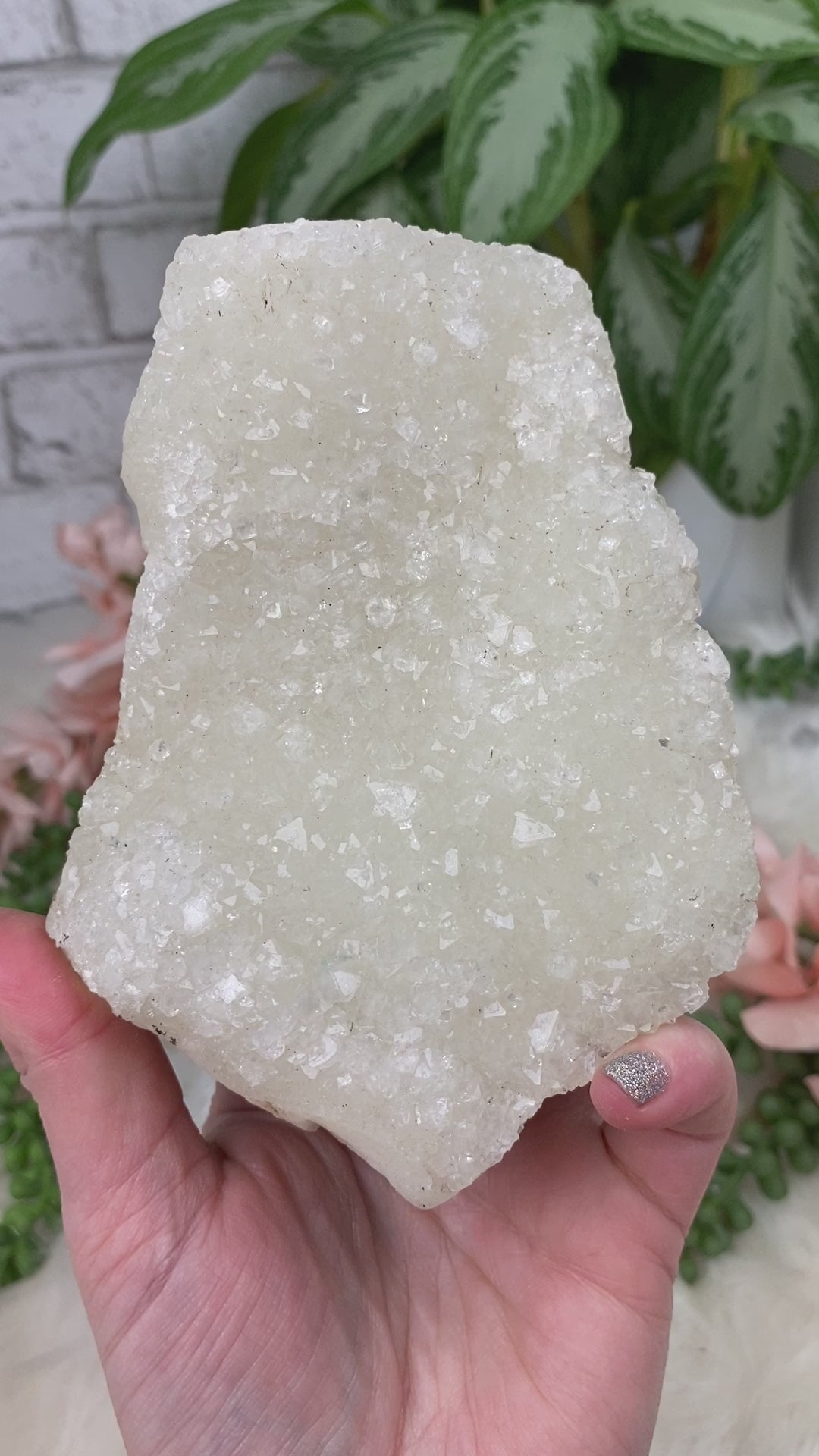 white-apophyllite-cluster