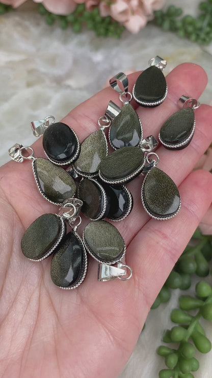 Gold-Sheen-Obsidian-Pendants