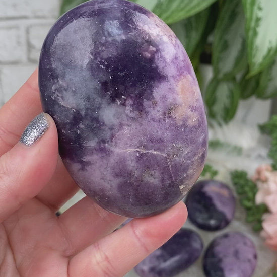Pink-Lepidolite-Palm-Stones for sale