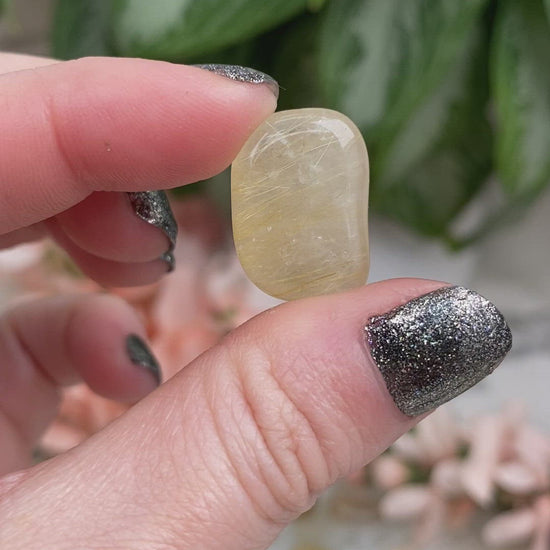 Tumbled-Gold-Yellow-Rutile-Clear-Quartz-Crystals-Video