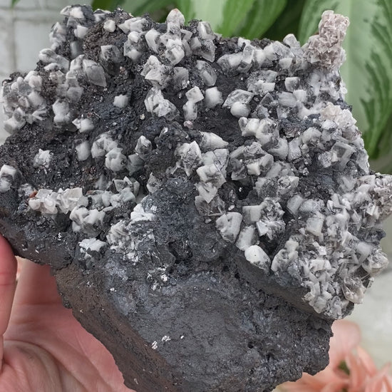 black-and-white-calcite-cluster