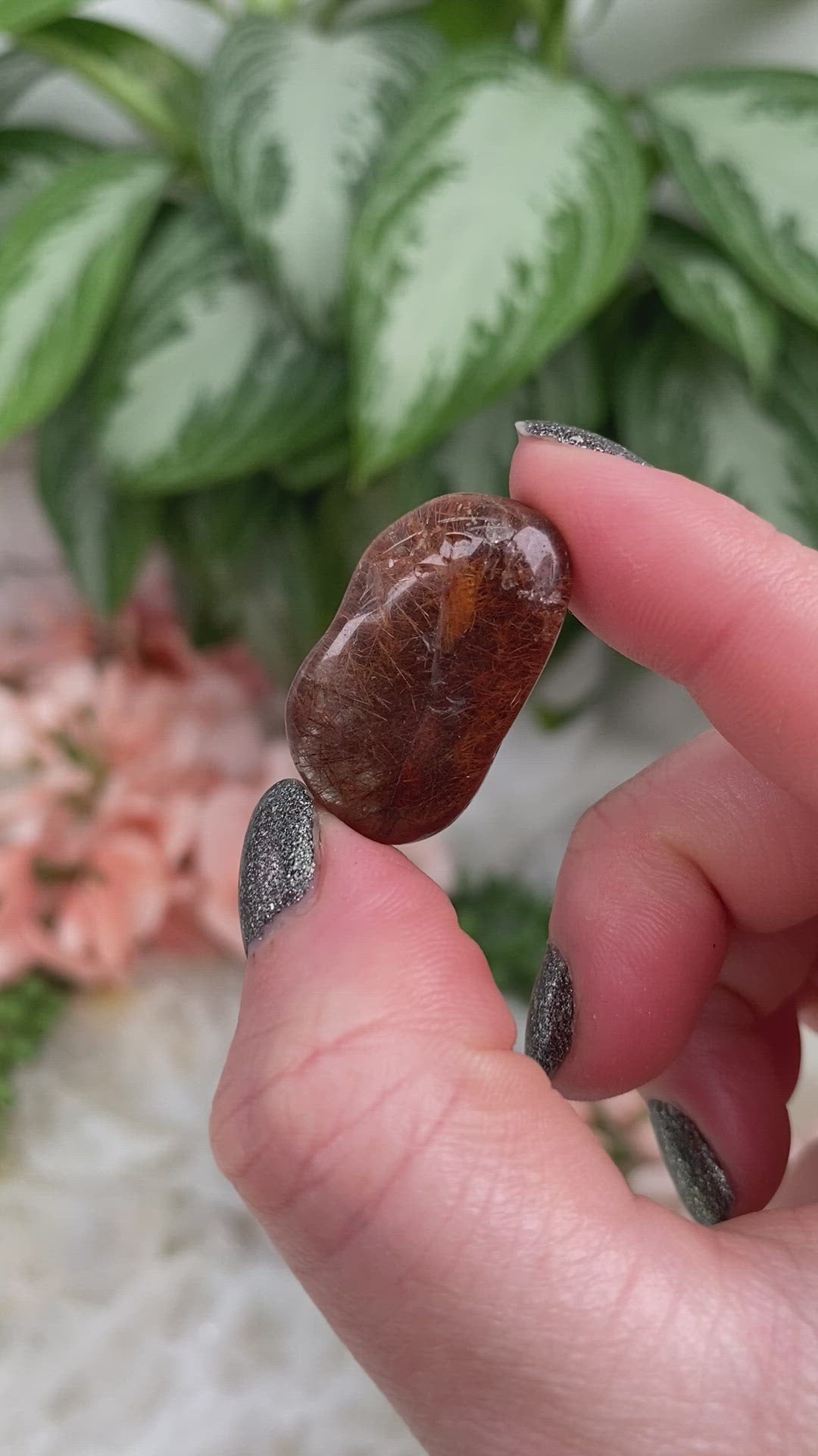 Small-Red-Rutile-in-Quartz-Crystals-for-Sale-Video