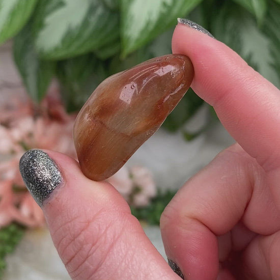 Small-Red-Rutile-in-Quartz-Crystals-for-Sale-Video