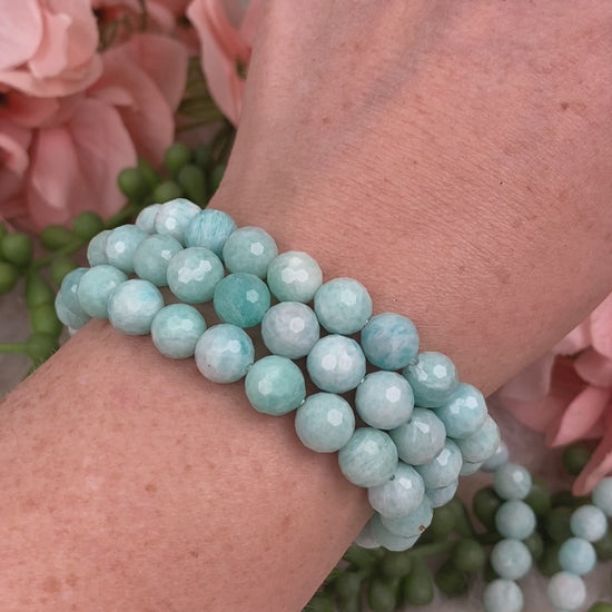 Faceted Amazonite Bracelets