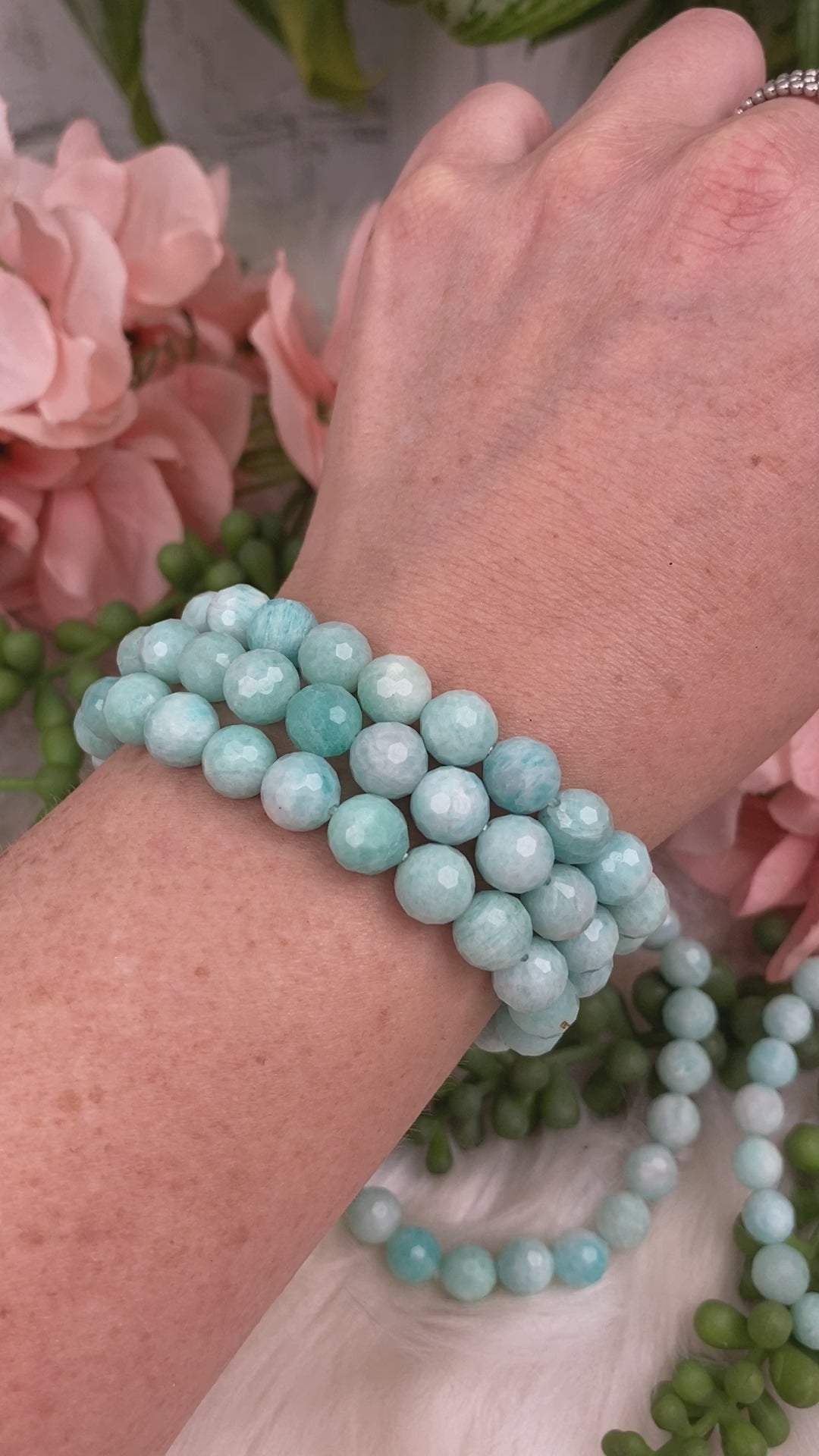 Faceted Amazonite Bracelets