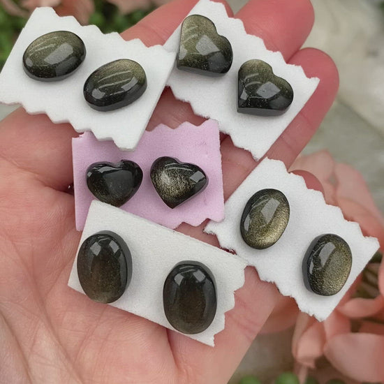 Gold-Sheen-Obsidian-Earrings