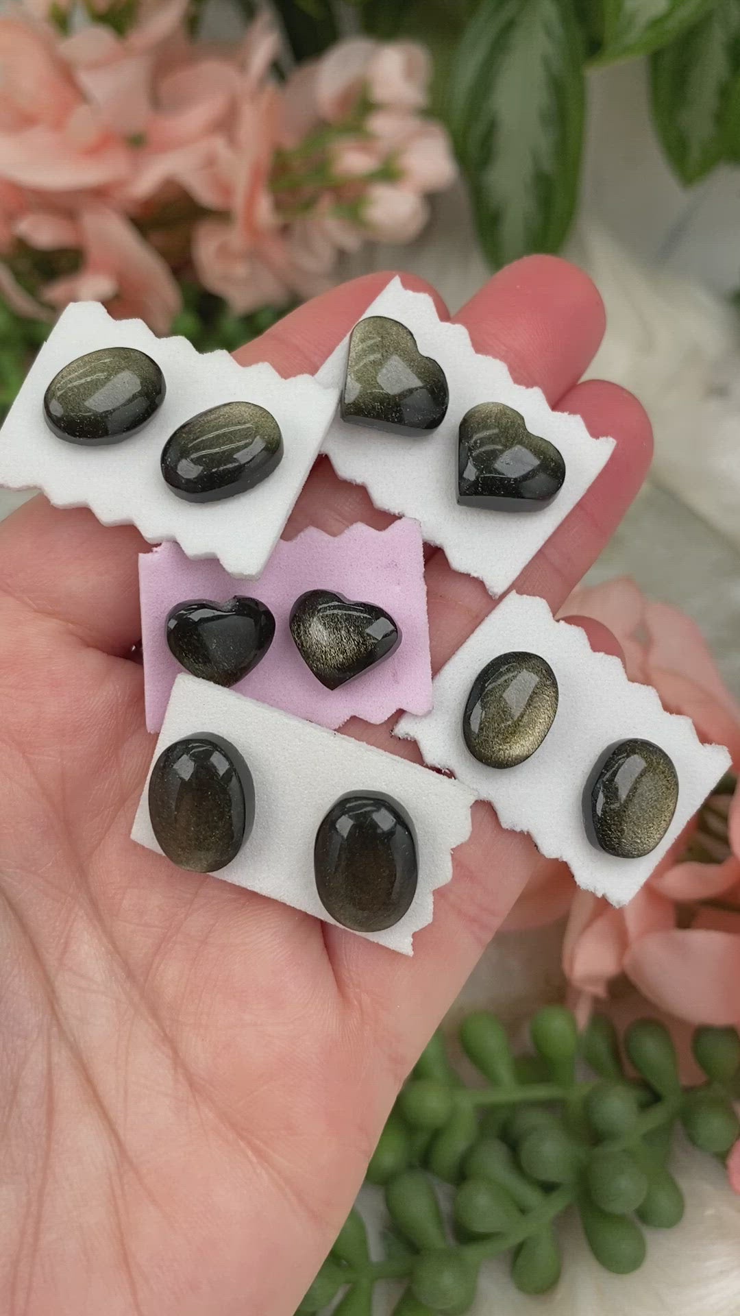 Gold-Sheen-Obsidian-Earrings